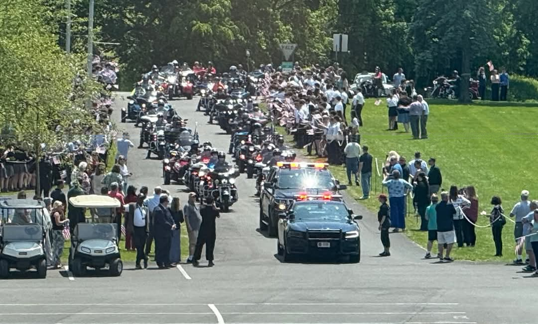 Post 574 Riders escort the Vietnam Traveling Memorial Wall